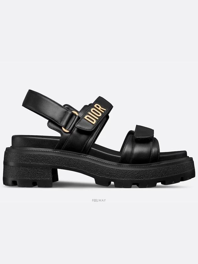 Dioract Platform Lambskin Sandals Black - DIOR - BALAAN 2