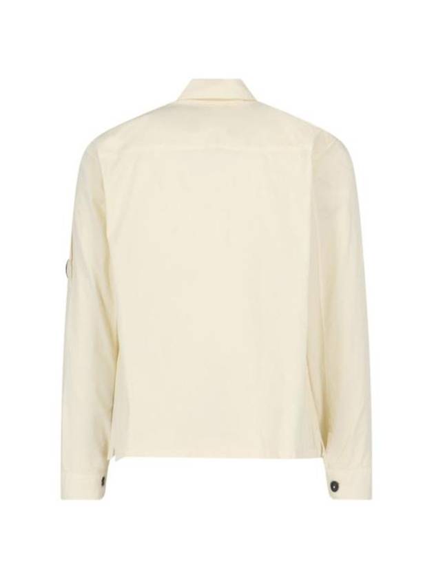 Gabardine Long Sleeve Shirt Beige - CP COMPANY - BALAAN 3