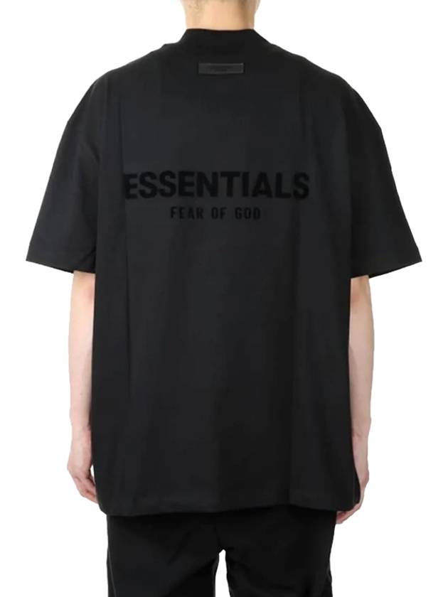 Men's Back Logo Short Sleeve T-Shirt Black - FEAR OF GOD ESSENTIALS - BALAAN 6