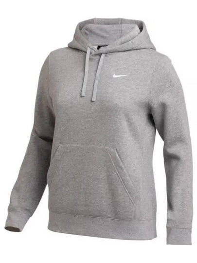 Logo Team Club Pullover Hoodie Grey - NIKE - BALAAN 2