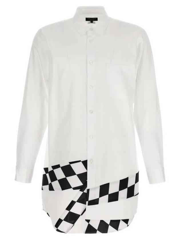 long sleeve shirt PKB0040511 WHITE BLACK - COMME DES GARCONS - BALAAN 1