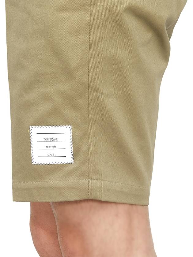 Unconstructed Chino Cotton Twill Shorts Beige - THOM BROWNE - BALAAN 10