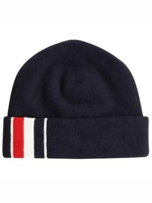 Striped Wool Beanie Navy - THOM BROWNE - BALAAN 2