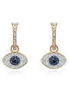 Evil Eye Hoop Earrings Blue Rose Gold - SWAROVSKI - BALAAN 1