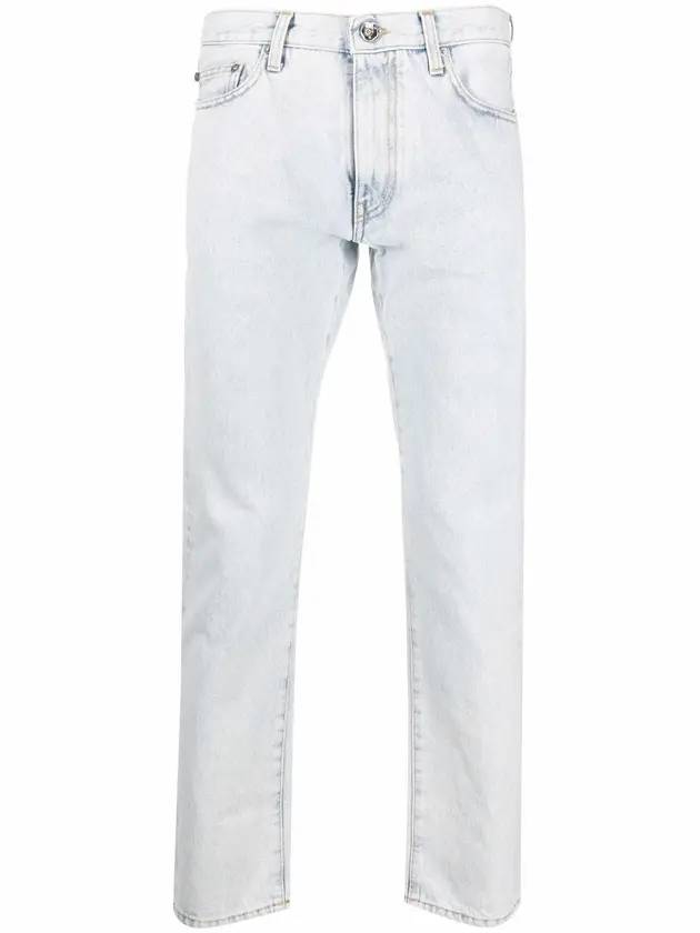 Men's Diag Striped Slim Jeans  Light Blue - OFF WHITE - BALAAN 1