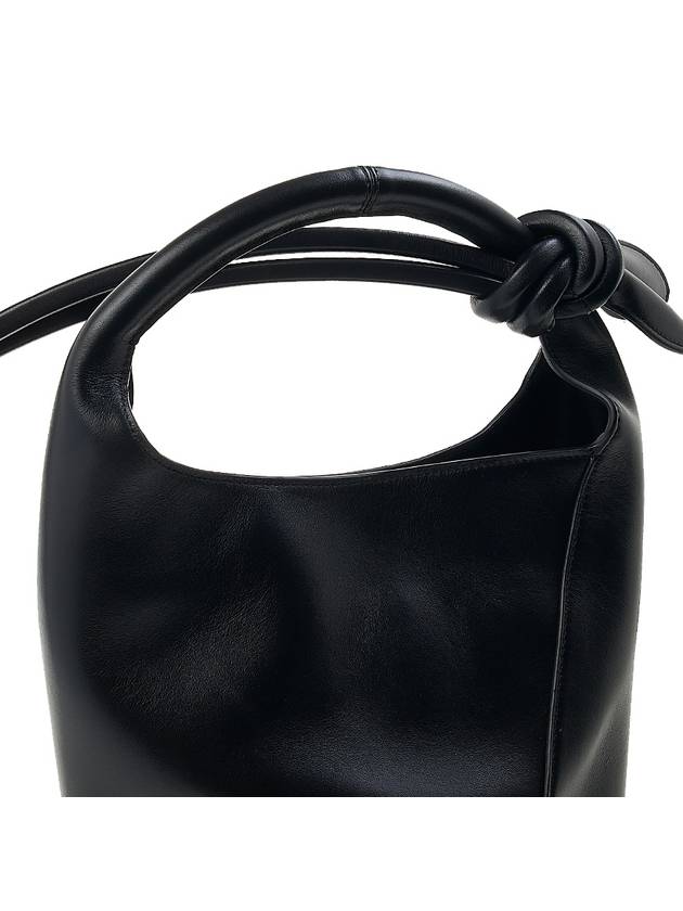 Le Petit Tourni Mini Knotted Leather Bucket Bag Black - JACQUEMUS - BALAAN 8