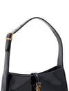 Le 5A 7 Shiny Leather Hobo Shoulder Bag Black - SAINT LAURENT - BALAAN 8