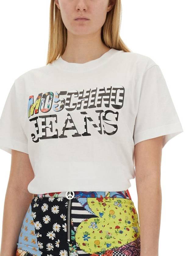 short sleeve t-shirt 07033762 2001 WHITE - MOSCHINO - BALAAN 5