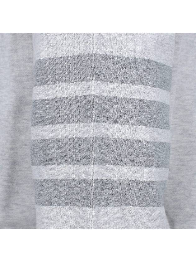 Classic Loopback Terry Tonal 4-Bar Relaxed Fit Crewneck Sweatshirt Pale Grey - THOM BROWNE - BALAAN 8