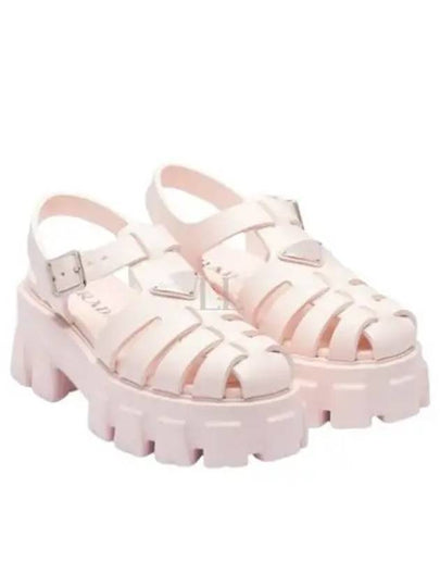 Monolith Rubber Sandals Alabaster Pink - PRADA - BALAAN 2