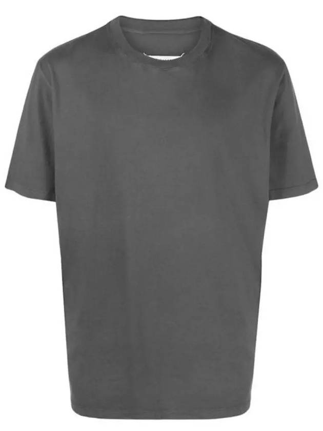 Organic Cotton Short Sleeve T-Shirt Dark Grey - MAISON MARGIELA - BALAAN 3