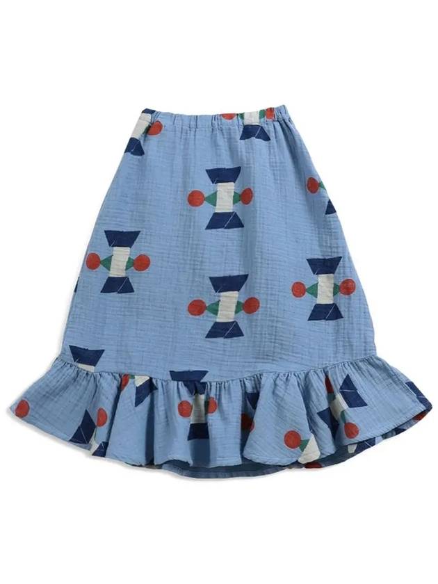 Kids Figure Mini Skirt Blue 221AC116 489 - BOBO CHOSES - BALAAN 3