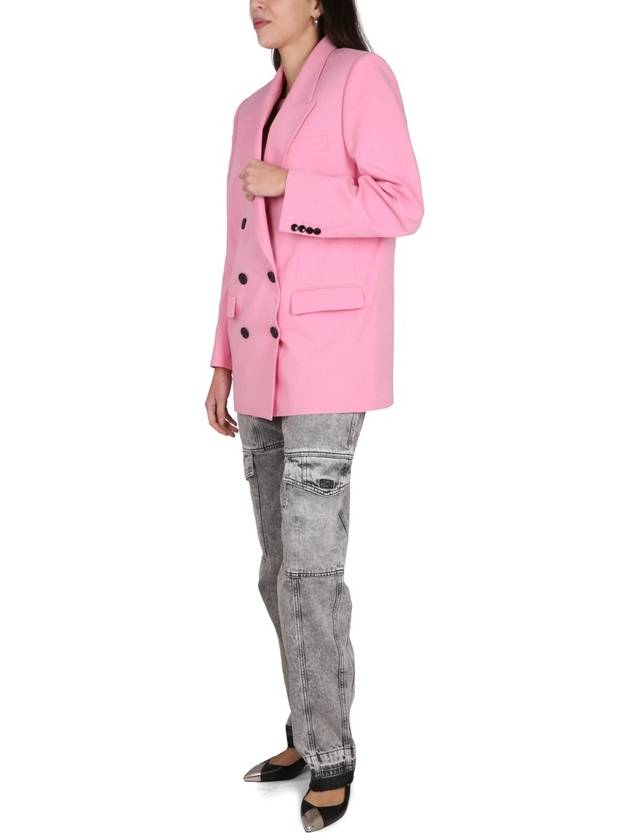 Nevim Double Breasted Blazer Jacket Pink - ISABEL MARANT - BALAAN 3