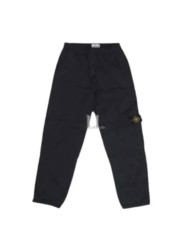 Compass Badge Pleated Track Pants Black - STONE ISLAND - BALAAN 2