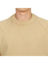 Lens Wappen Classic Crew Neck Wool Knit Top Beige - CP COMPANY - BALAAN 7