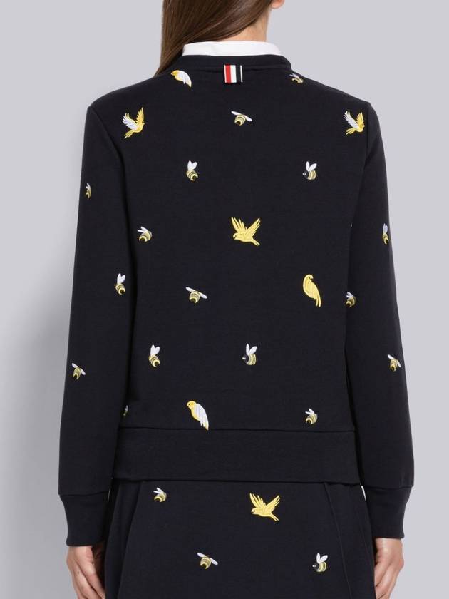 Loop Back Bird Bee Sweatshirt Navy - THOM BROWNE - BALAAN 4