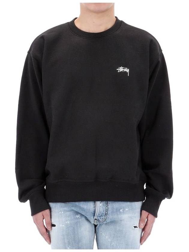 Logo Crew Neck Sweatshirt 118531 WASHEDBLACK - STUSSY - BALAAN 1