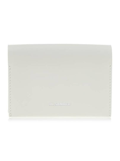 Logo Leather Card Wallet White - JIL SANDER - BALAAN 2