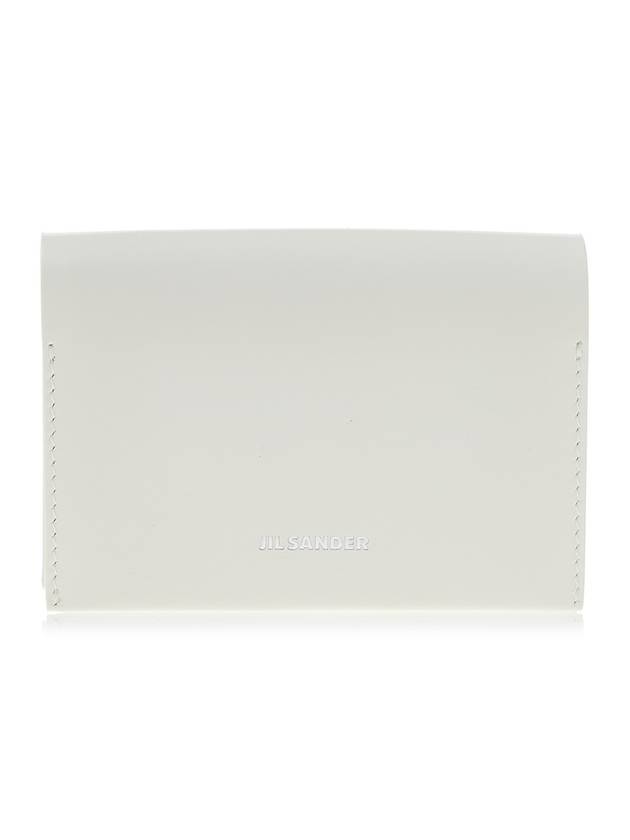 Logo Leather Card Wallet White - JIL SANDER - BALAAN 1