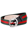 Interlocking G Buckle Web Belt Green - GUCCI - BALAAN 2