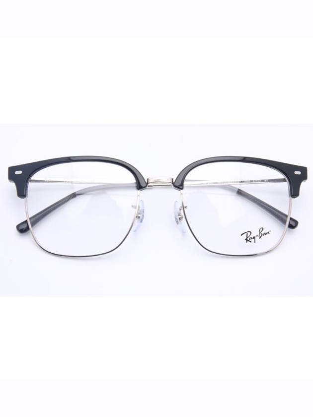 Eyewear New Clubmaster Glasses Black Silver - RAY-BAN - BALAAN.