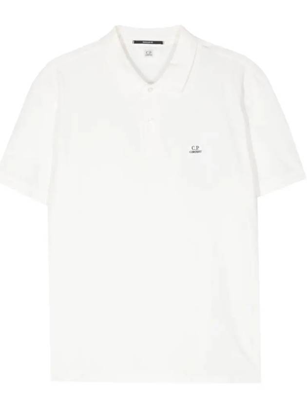 Stretch Piquet Regular Polo Shirt White - CP COMPANY - BALAAN 3