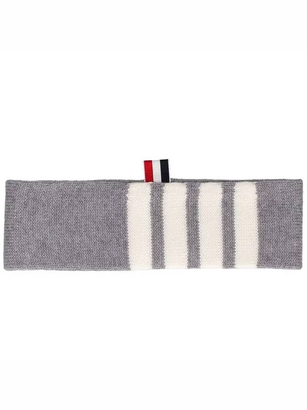 Wool stitched striped detail elasticated headband - THOM BROWNE - BALAAN 1