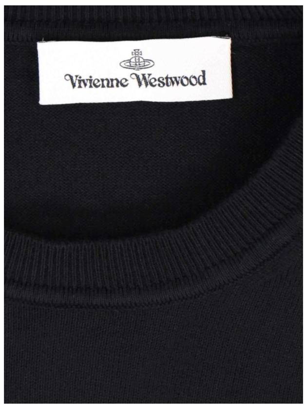 ORB Embroidered Crew Neck Knit Top Black - VIVIENNE WESTWOOD - BALAAN 6