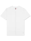 Men's Center Back Striped Short Sleeve T-Shirt White - THOM BROWNE - BALAAN 2