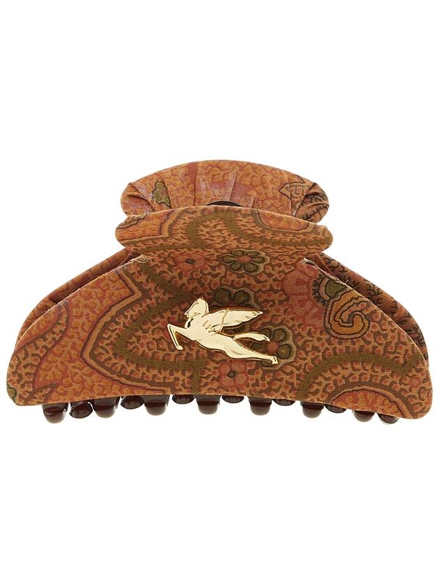 Profumi Pegasus Logo Paisley Hair Clip Brown - ETRO - BALAAN 3