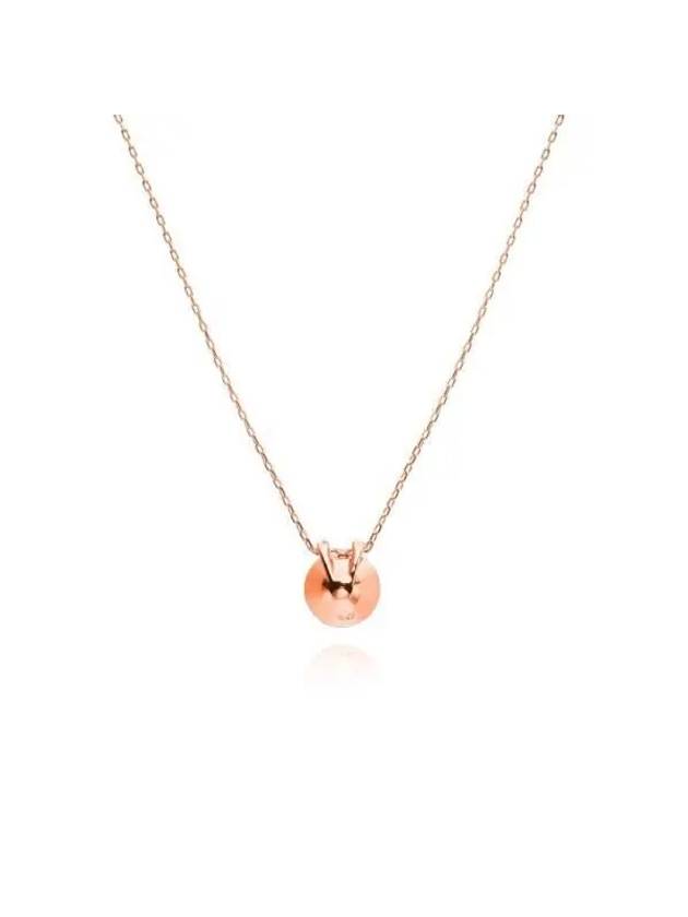 Bella V Round Pendant Necklace Pink Rose Gold - SWAROVSKI - BALAAN 5