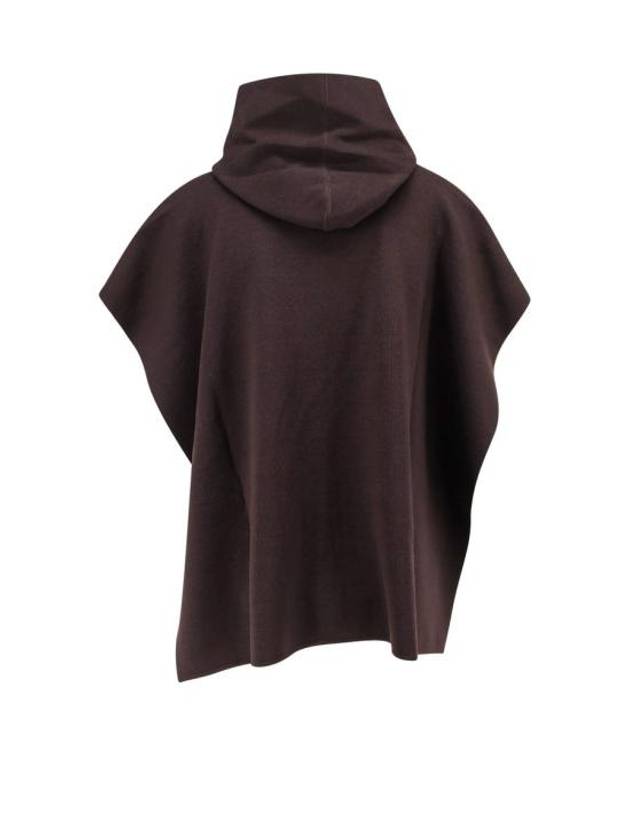 Wool Poncho Brown - FENDI - BALAAN 3