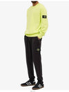 Wappen Patch Crew Neck Sweatshirt Neon Yellow - STONE ISLAND - BALAAN 5