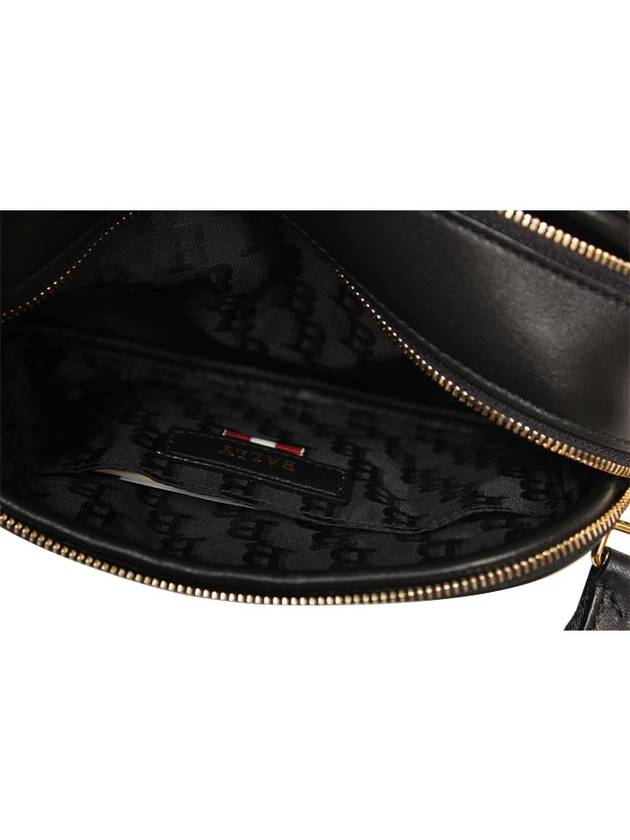 Denni Logo Quilted Mini Cross Bag Black 601621 24313 F170 - BALLY - BALAAN 5