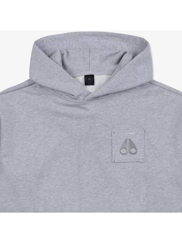 Logo Patch Hoodie Grey - MOOSE KNUCKLES - BALAAN 4