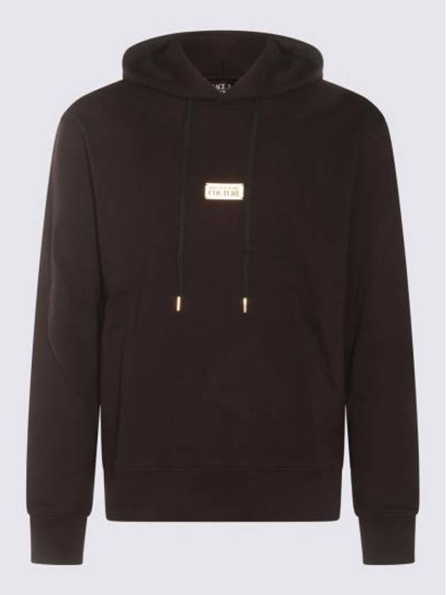 Hooded Sweatshirt 77GAIT08 CF00T 899 Black - VERSACE - BALAAN 1