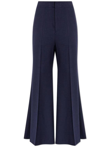 Victoria Beckham Flared Trousers, Women's, Navy Blue - VICTORIA BECKHAM - BALAAN 1