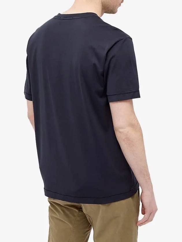 Logo Patch Short Sleeve T-Shirt Navy - STONE ISLAND - BALAAN 4