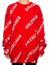 Women's Logo Round Neck Knit Red 625329 - BALENCIAGA - BALAAN 2