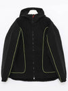 Padded Wrinkle Nylon Hooded Jacket Black - DIESEL - BALAAN 2