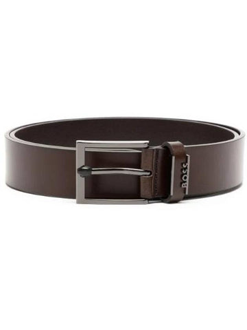 Cole Ant Logo Leather Belt Brown - HUGO BOSS - BALAAN 1