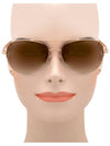 Women's Acetate Rose Gold Brown Aviator Style Sunglasses - OSCAR DE LA RENTA - BALAAN 3