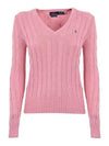 Women's Embroidered Logo Knit Top Pink - POLO RALPH LAUREN - BALAAN 2