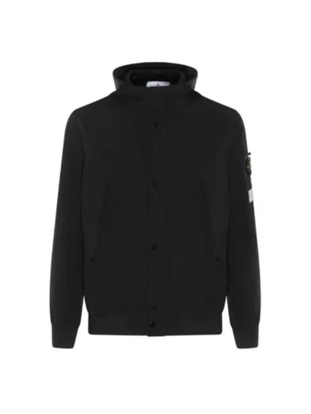 Light Soft Shell R E Dye Technology In Recycled Polyester Hooded Jacket Black - STONE ISLAND - BALAAN 2