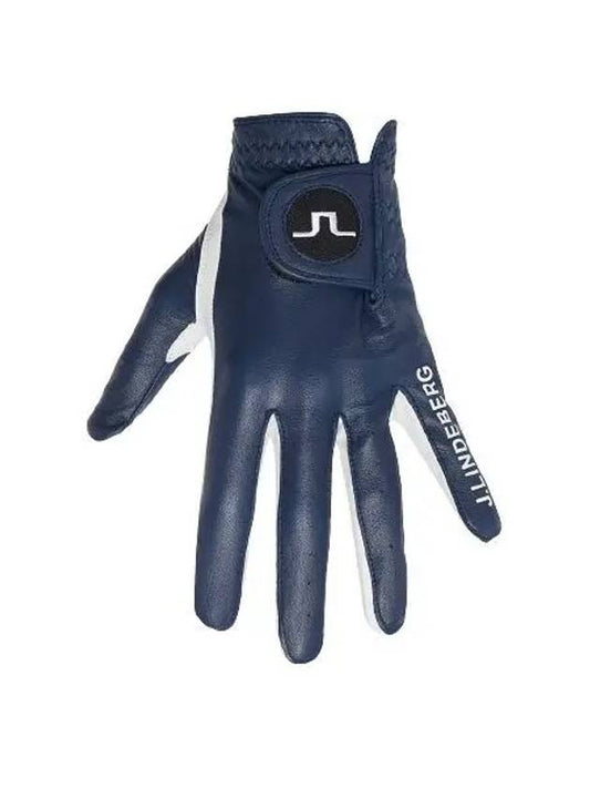 Lawn leather golf gloves navy - J.LINDEBERG - BALAAN 2