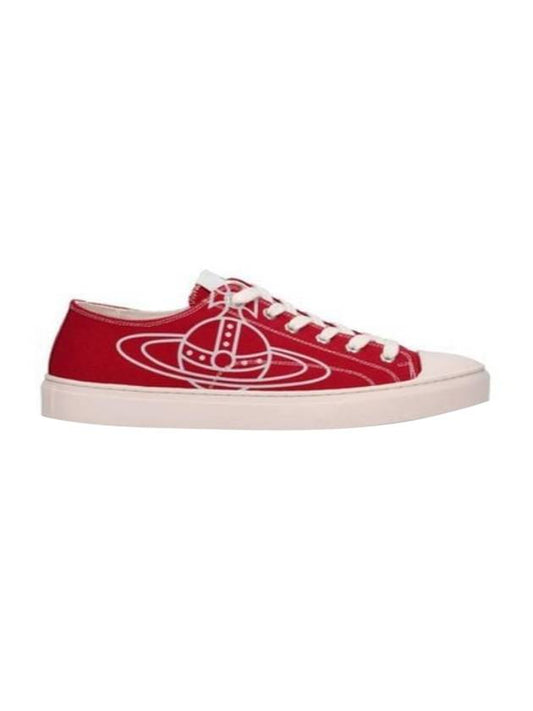 ORB Logo Low Top Sneakers Red - VIVIENNE WESTWOOD - BALAAN 1