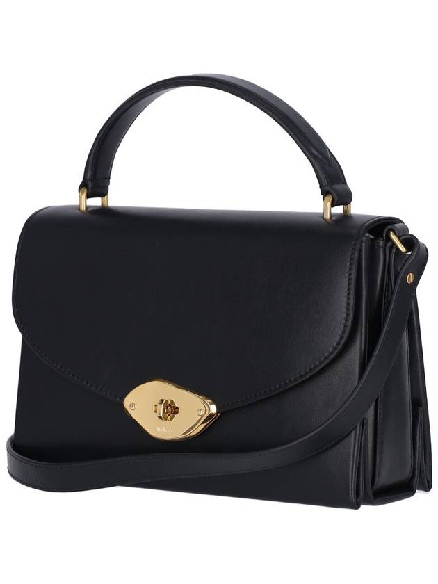 Lana Top Handle Shoulder Bag Black - MULBERRY - BALAAN 3