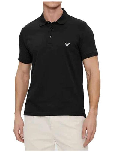 Logo Polo Shirt Black - EMPORIO ARMANI - BALAAN 1