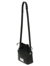 Logo Patch Leather Bucket Cross Bag Black - MAISON MARGIELA - BALAAN 3