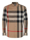 Check Cotton Long Sleeve Shirt Archive Beige - BURBERRY - BALAAN 2